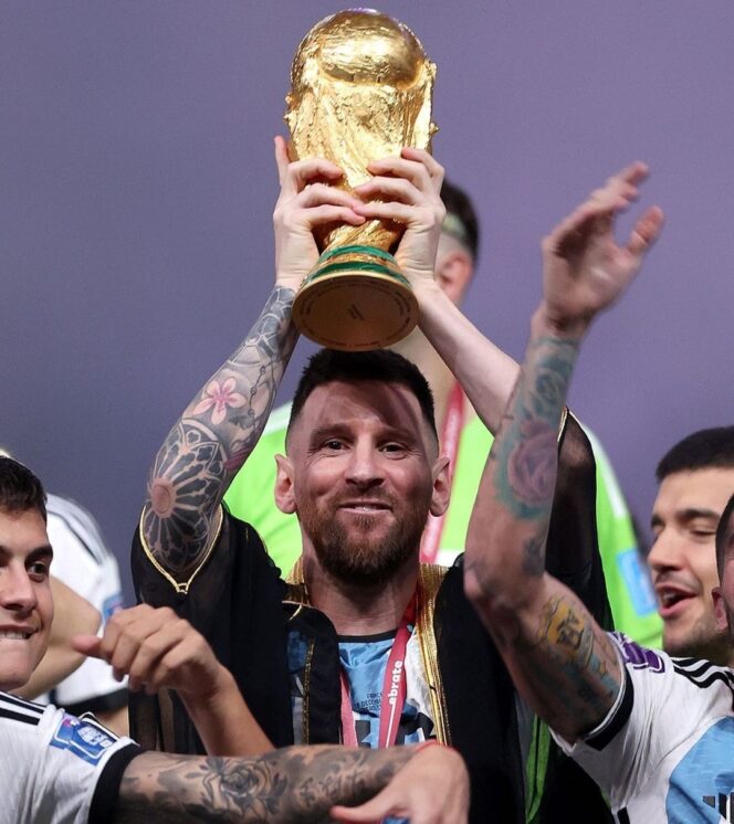 
 Timnas Argentina Juara Piala Dunia 2022 Qatar. Sumber : @fifaworldcup